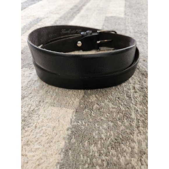 LOUOLA del CUOIO Black Leather MADE IN ITALY Belt Sz 40 x 1" Wide - Picture 6 of 7